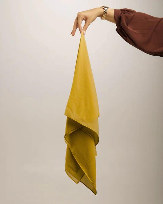 Yellow Georgette Hijab
