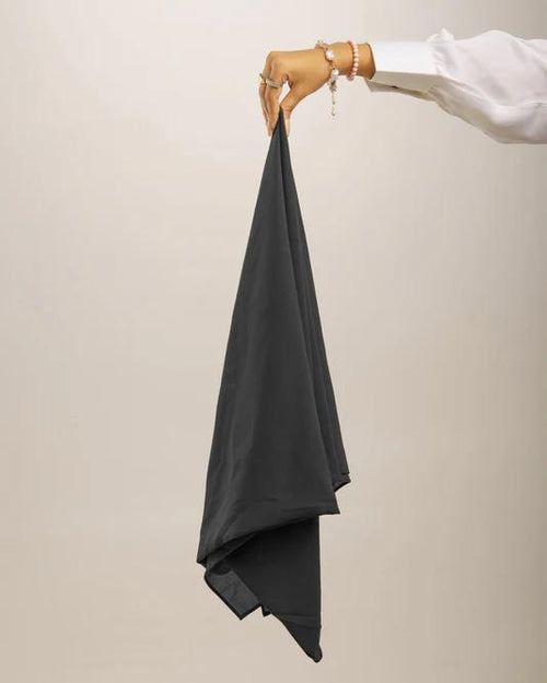 Pure Black Georgette Hijab