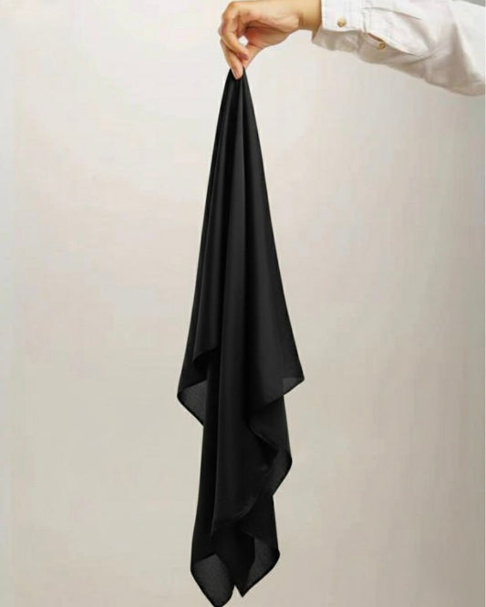 Black Silk Hijab