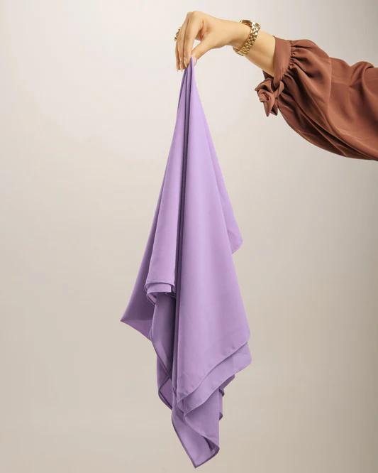 Graceful Lavender Georgette Hijab
