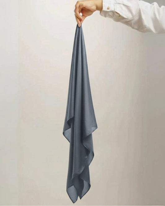 Grey  Silk Hijab
