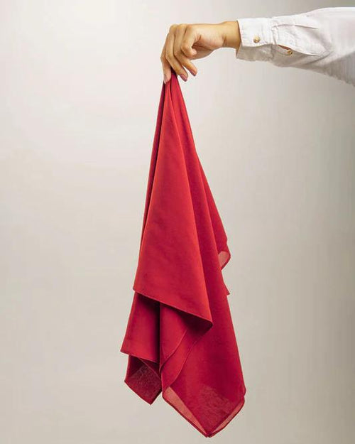 Radiant Red Georgette Hijab