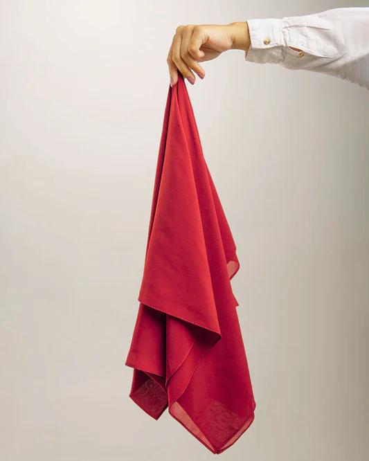 Radiant Red Georgette Hijab