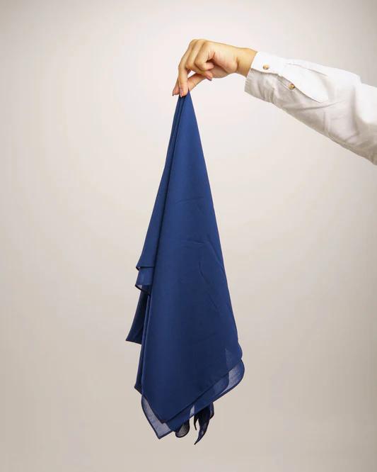 Navy Blue Georgette Hijab