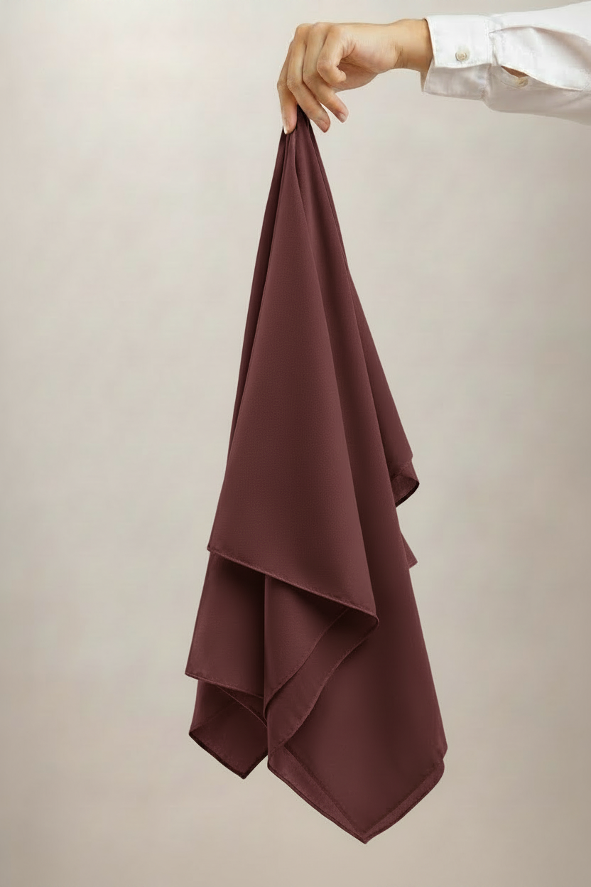 Radiant Maroon Georgette Hijab