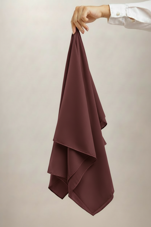 Radiant Maroon Georgette Hijab