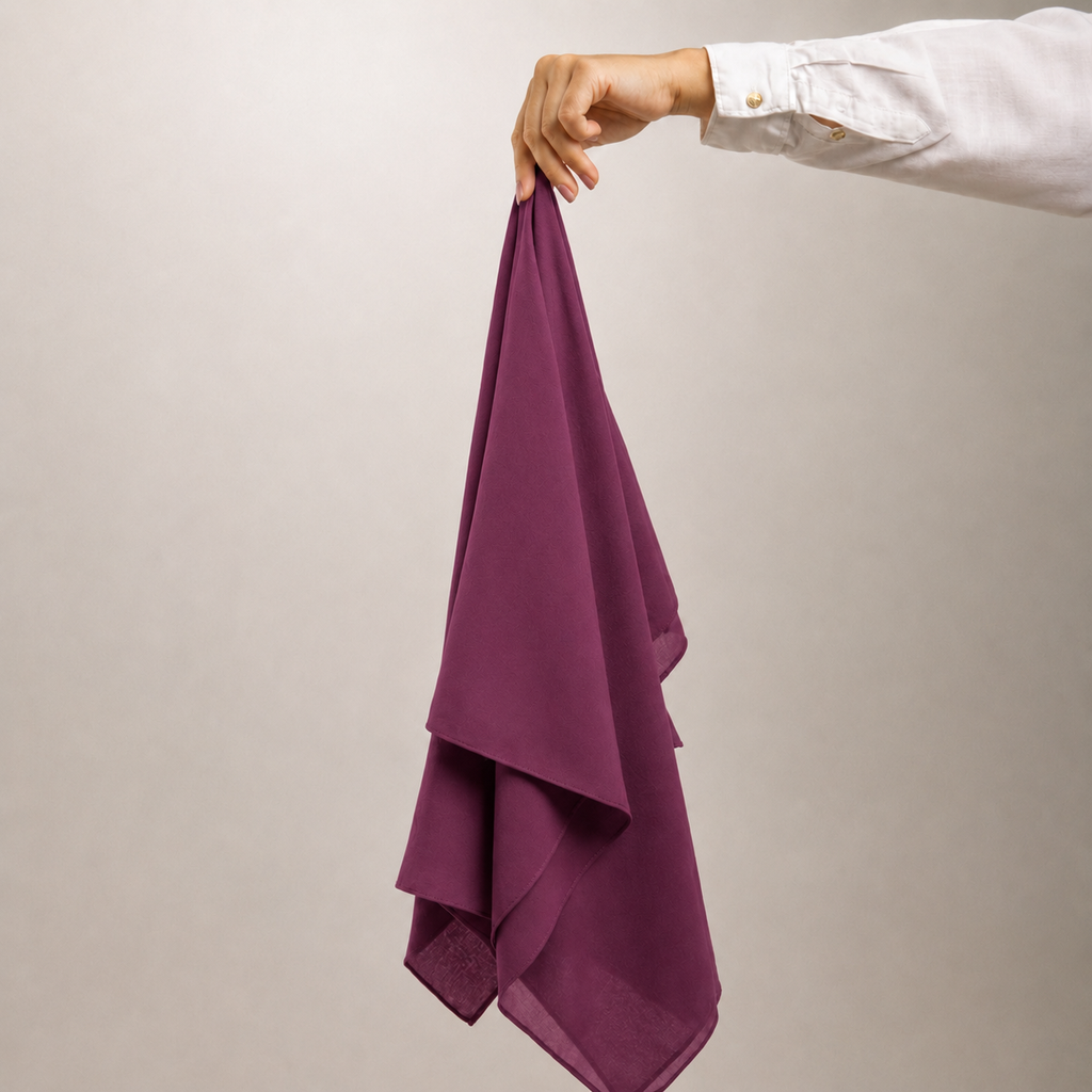 Radiant Raw Pink Georgette Hijab