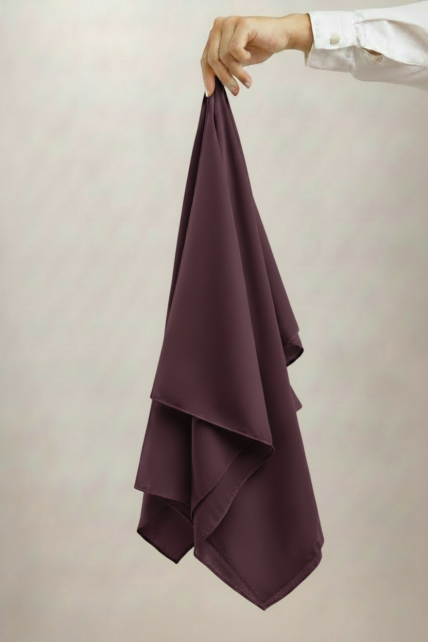 Radiant EggPlant Georgette Hijab