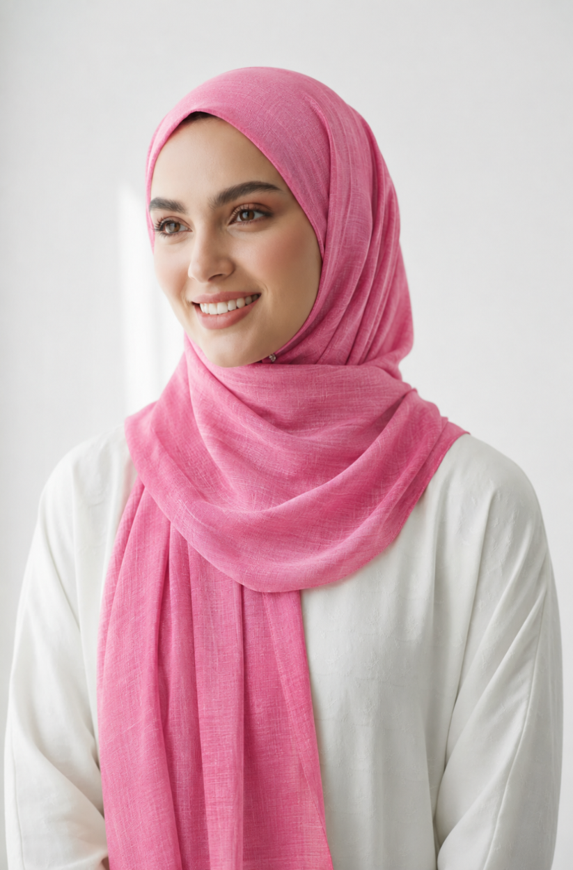 Baby Pink Lawn Hijab