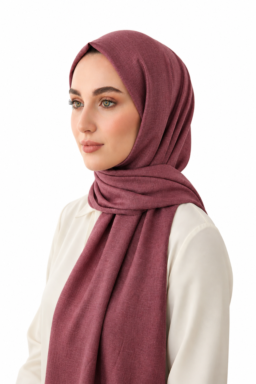 Red Plum Lawn Hijab