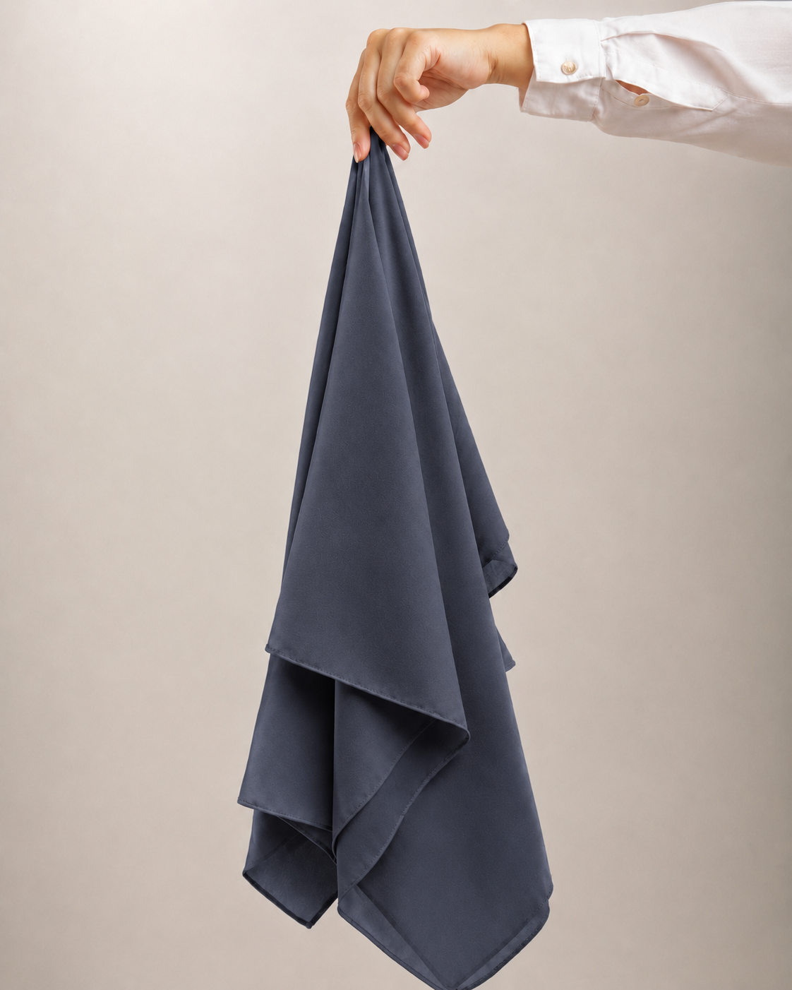 Radiant Ash Grey Georgette Hijab