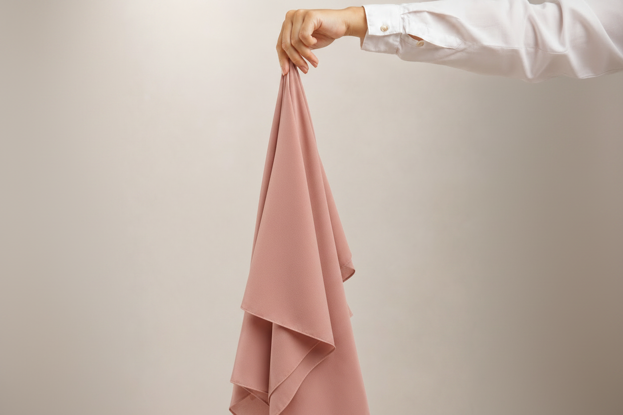 Radiant Dust Pink Georgette Hijab