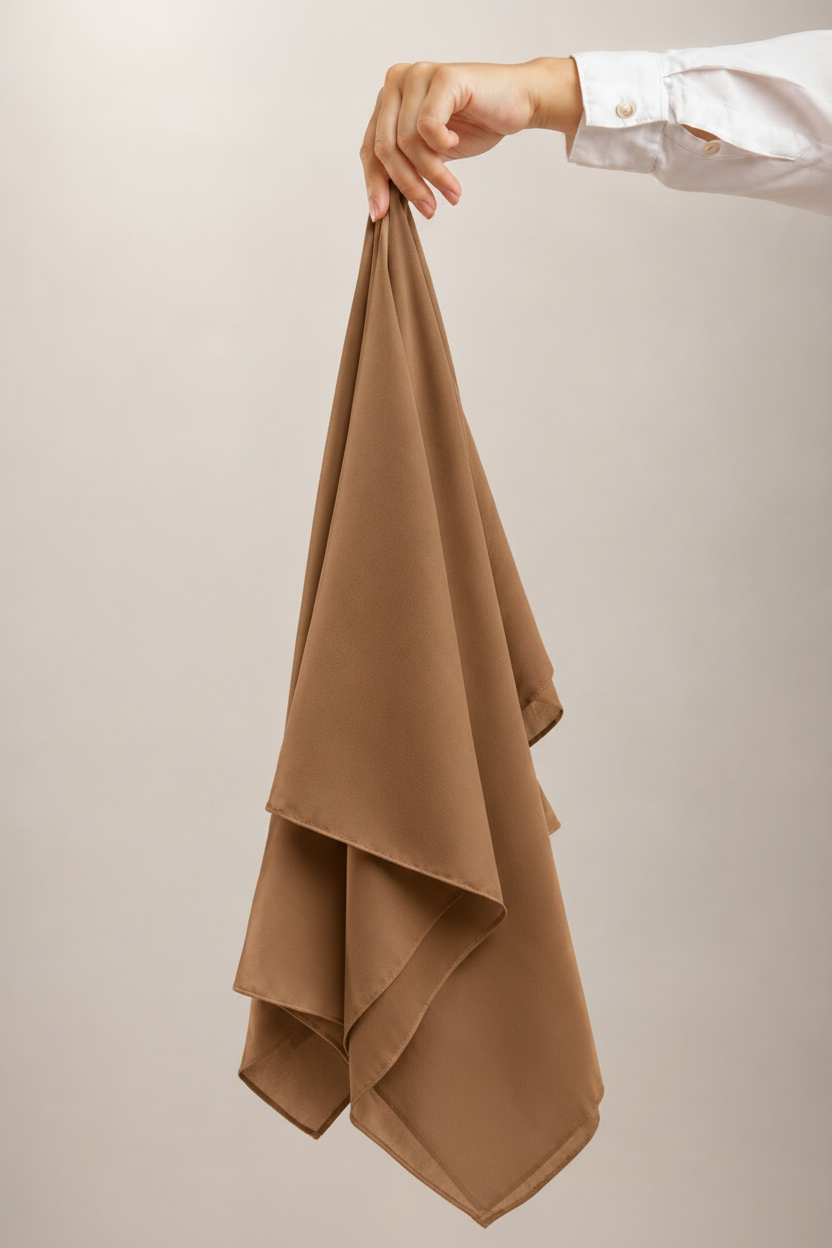 Radiant Choco Brown Georgette Hijab
