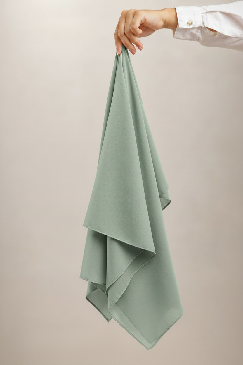 Radiant Mint Green Georgette Hijab