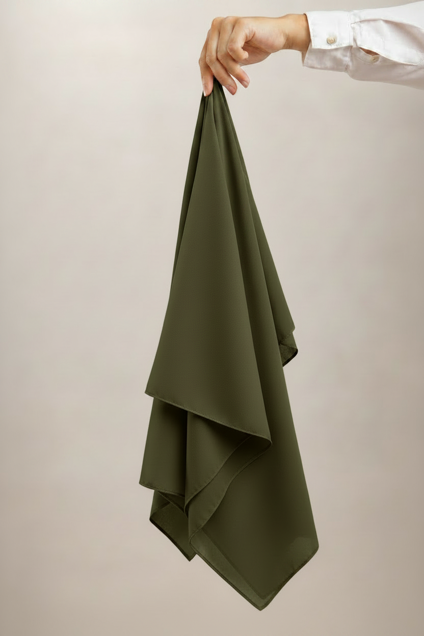 Radiant Pistachio Georgette Hijab