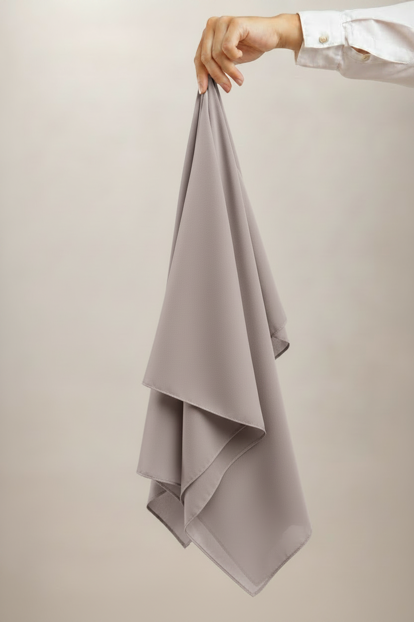 Radiant Silver Georgette Hijab