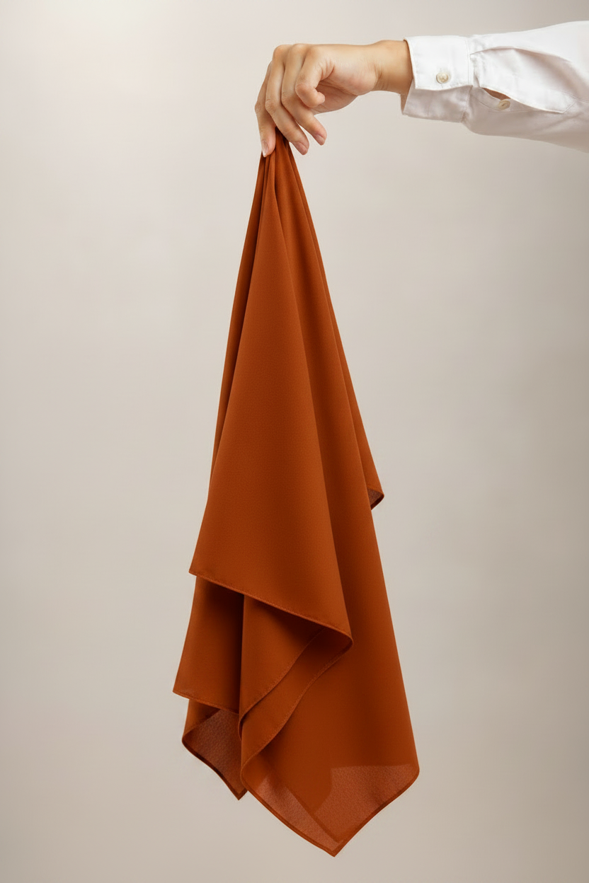 Radiant Rust Georgette Hijab