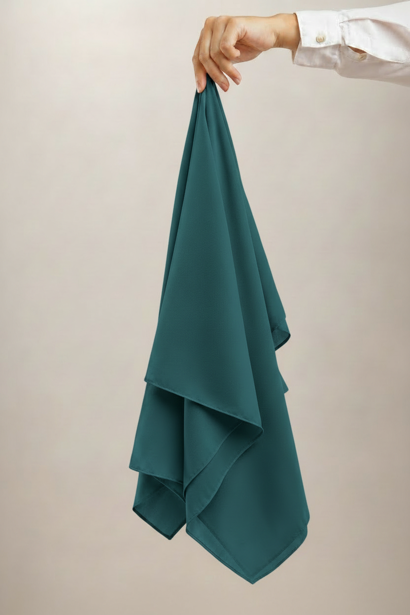 Radiant Peacock Georgette Hijab