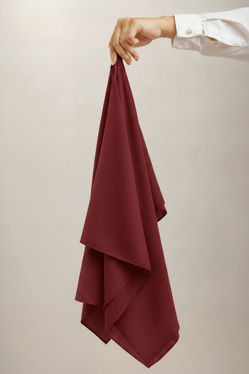 Radiant Burgundy Georgette Hijab