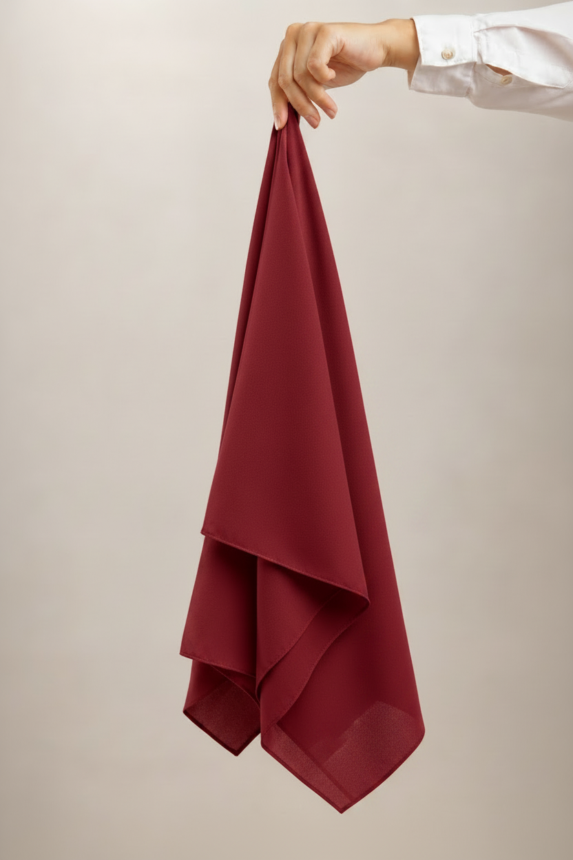 Radiant Cherry Pink Georgette Hijab