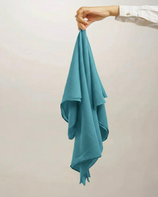 Blue Silk Hijab