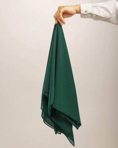 Bottle Green Georgette Hijab