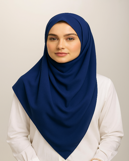 Prestigeous blue Lawn Hijab