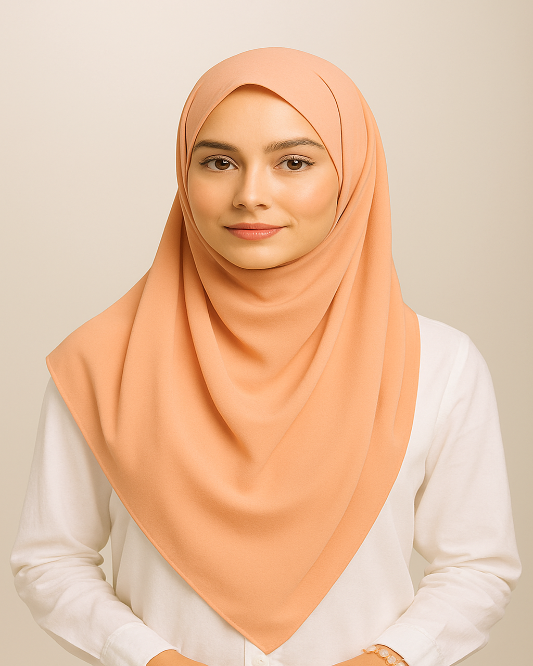 Peach Lawn Hijab