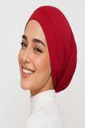 Ayra Essential Cherry Hijab Cap – Premium Editorial by Hijab By Ayra