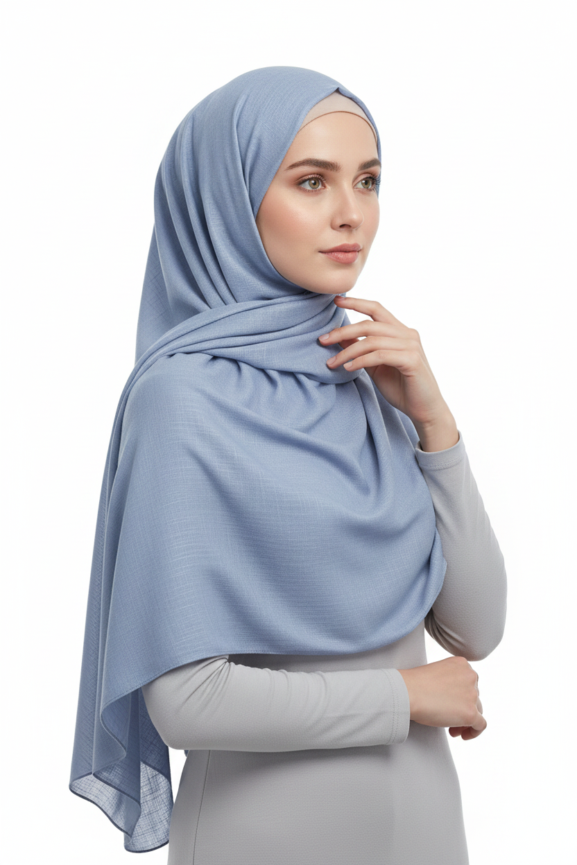 Ice Blue Lawn Hijab