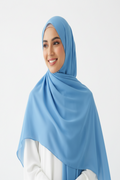 Sky Blue Georgette Hijab on model