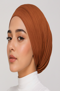Ayra Essential Copper Hijab Cap – Premium Editorial by Hijab By Ayra