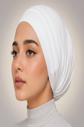 Ayra Essential White Hijab Cap – Premium Editorial by Hijab By Ayra