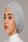 Ayra Essential Silver Hijab Cap – Premium Editorial by Hijab By Ayra