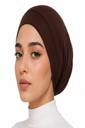 Ayra Essential Dark Brown Hijab Cap – Premium Editorial by Hijab By Ayra