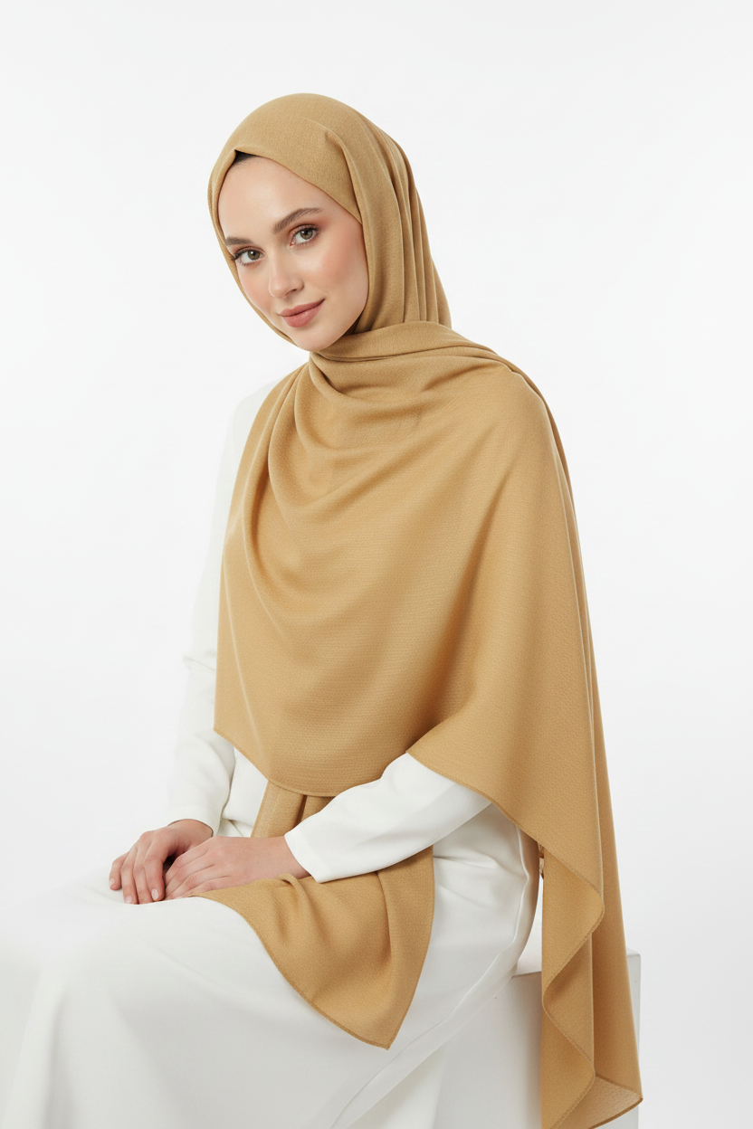 Beigy Skin Lawn Hijab — Alternate Pose