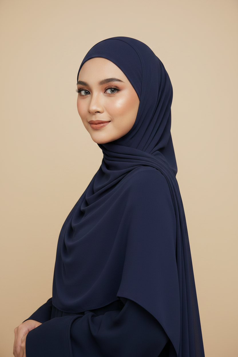 Navy Blue - Beige BG Southeast Asian Model
