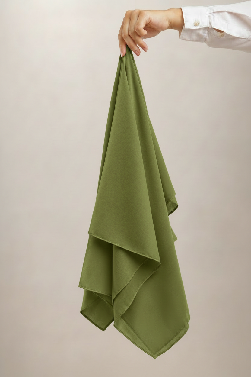 Radiant kivi Green Georgette Hijab